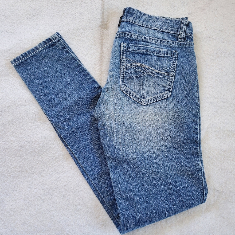 Reign By Deb Distressed Skinny Jeans, Sz 3